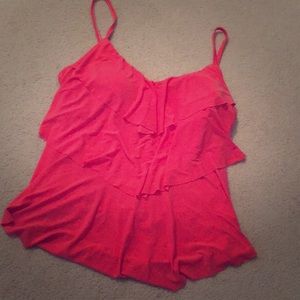 Coral swimsuit tankini top